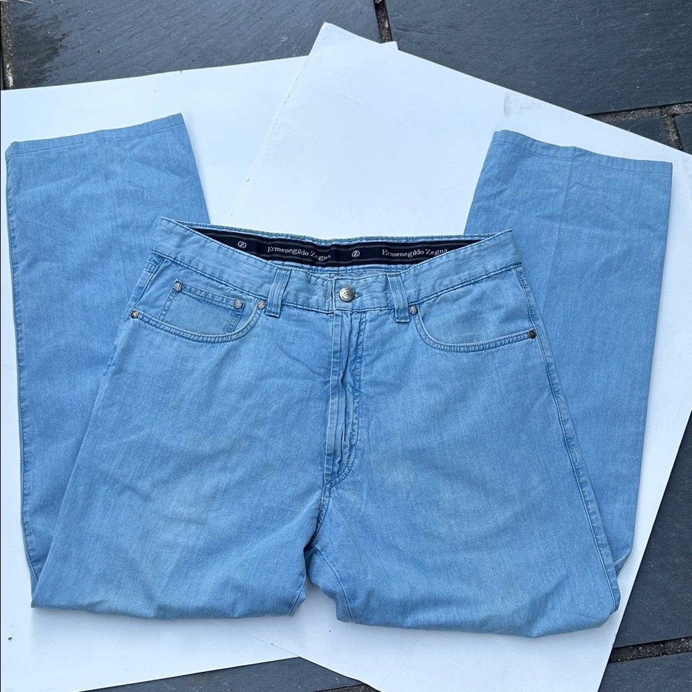 Ermenegildo Zegna Light Blue Relaxed Jeans